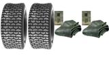 Two Tires 13x6.50-6 Turf Tires 4 Ply Tubeless, Lawn Mower Tractor Tires 13 650 6 W Tubes