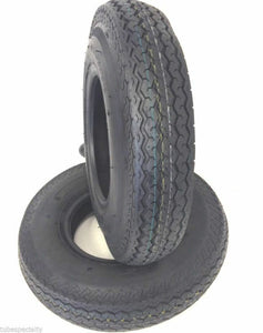 TWO 500x10, 500-10, 5.00x10, 5.00-10 Eight ply Tubeless  Boat Trailer Tires
